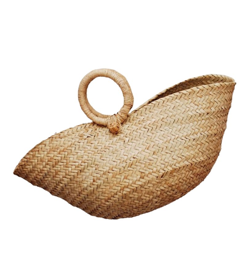 Handmade Raffia Bunch Bag (Ring Handle)